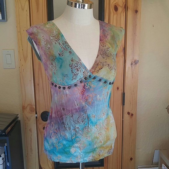Santiki Tops - Santiki Boho Style Sleeveless V-Neck Top NWOT